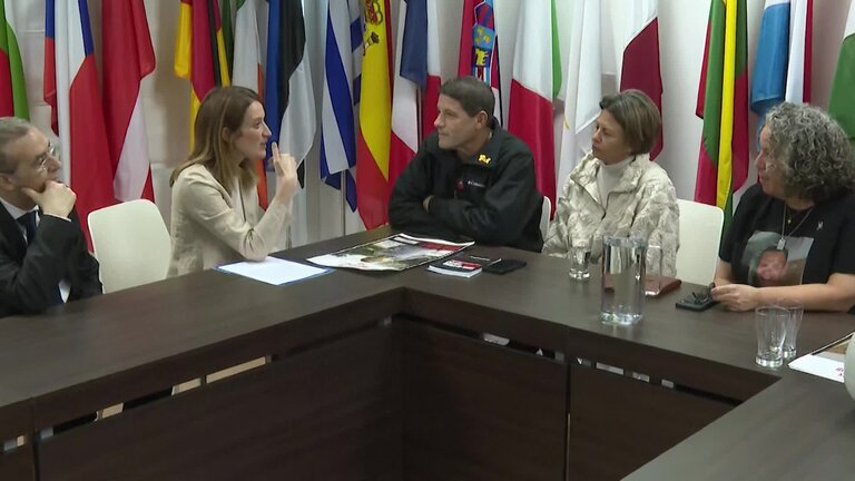 Official visit by Roberta METSOLA, EP President to Israel and occupied Palestinian territories: meeting with families of hostages